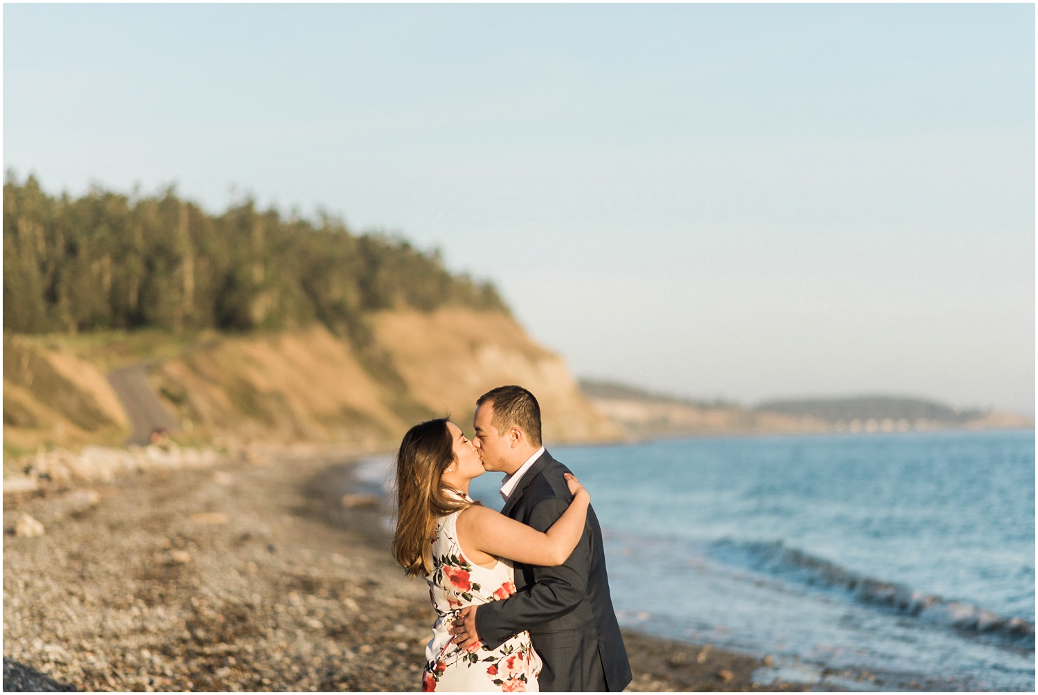 Whidbey Island, PNW Engagment Photographer, Lavendar Farm, Rose Gold, Romantic Photography, Ebeys Landing, Sunset