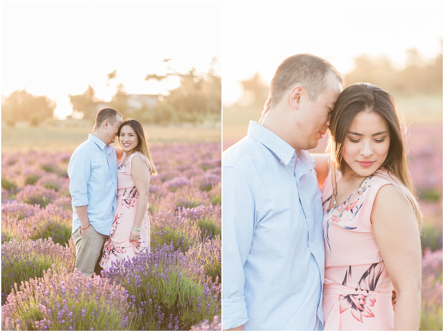  Whidbey Island, PNW Engagment Photographer, Lavendar Farm, Rose Gold, Romantic Photography, Ebeys Landing, Sunset 