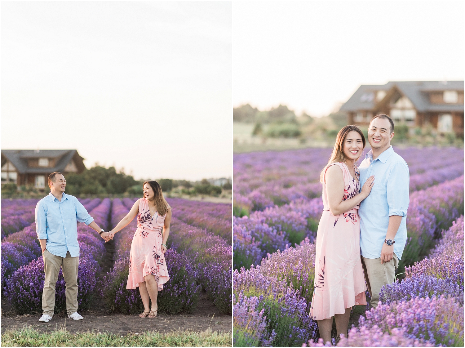 Whidbey Island, PNW Engagment Photographer, Lavendar Farm, Rose Gold, Romantic Photography, Ebeys Landing, Sunset
