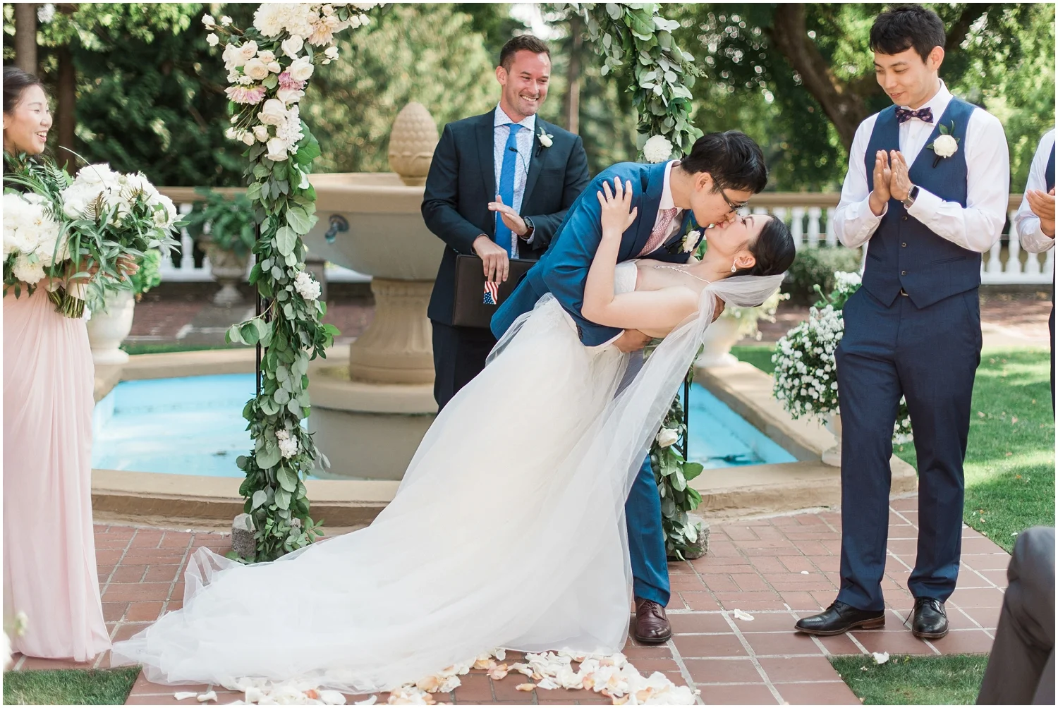 Lairmont, Bellingham, Elegant Weddings, Asian Wedding, Saint Laurent, PNW Weddings, Armsale, Calvin Klein, Blush and Blue Wedding