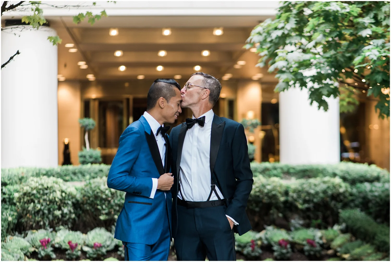 fairmont Hotel, Glamor, Luxury, Gay, LGBTQIA+, King County Wedding Photography, YSL, Ami, Louboutin, Men's fashion, designer, high end, on trend, classic