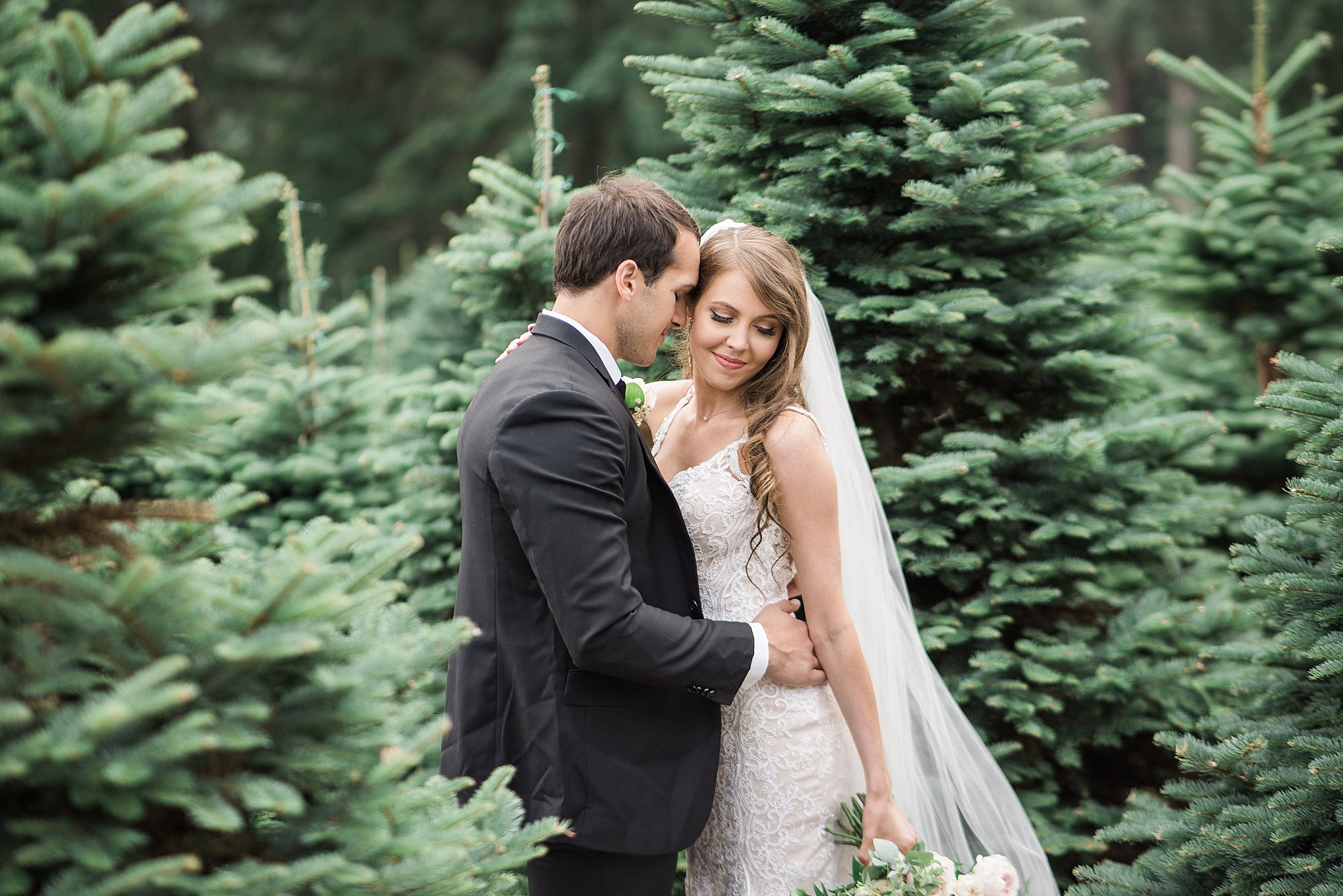 Must have photo amongst the christmas trees on your wedding. Tri