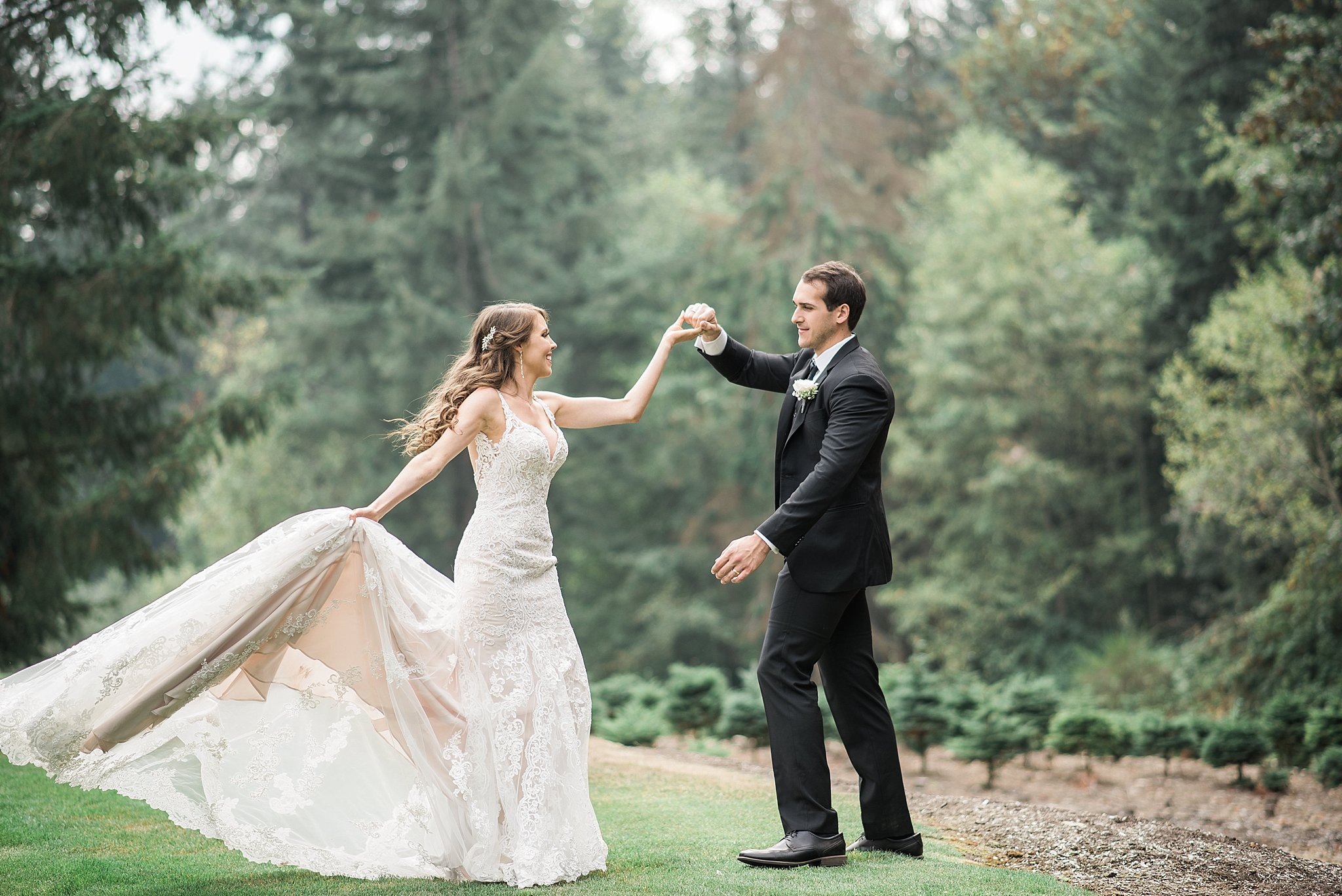 Wedding day spinning dance pose. must have! Trinity Tree Farm We