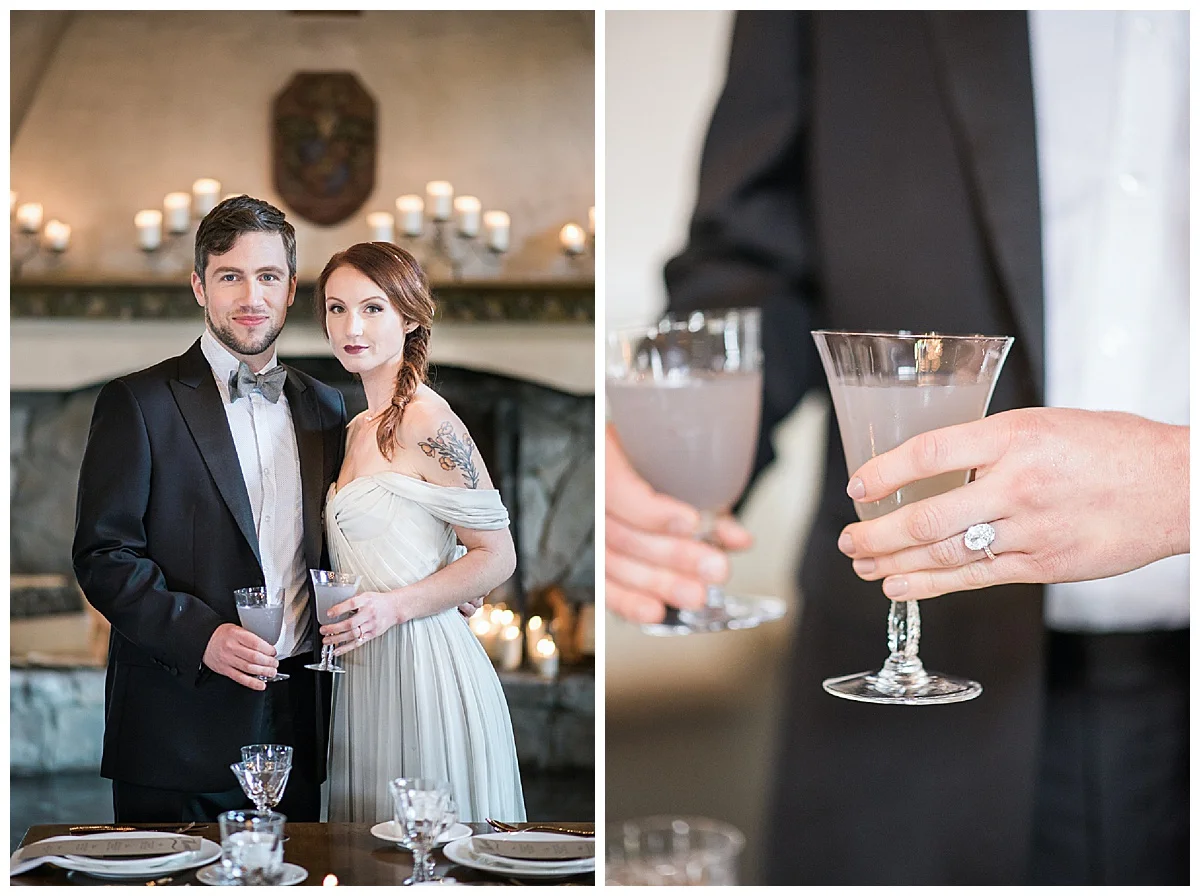 Chateau Lille wedding, Winter indoor PNW wedding, lodge, delille