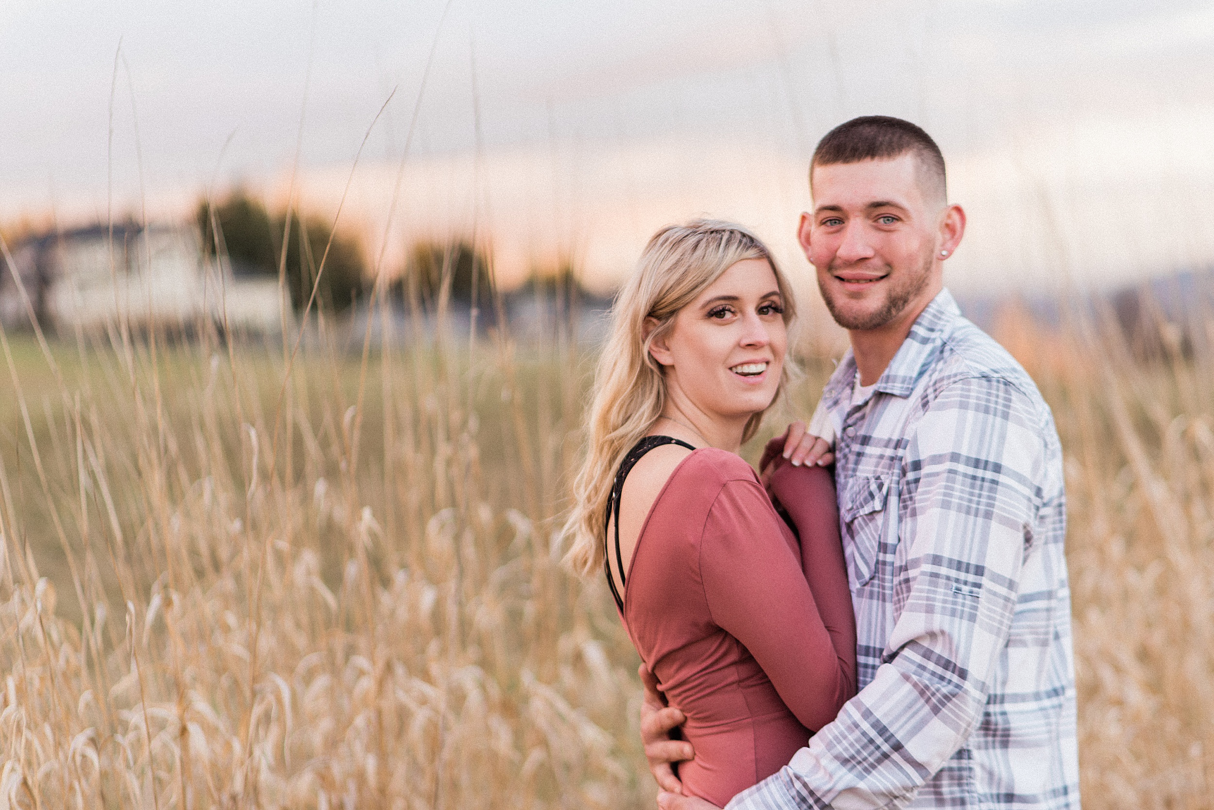 Snohomish Greenhouse nursery engagement session. Sunset. Seahawk