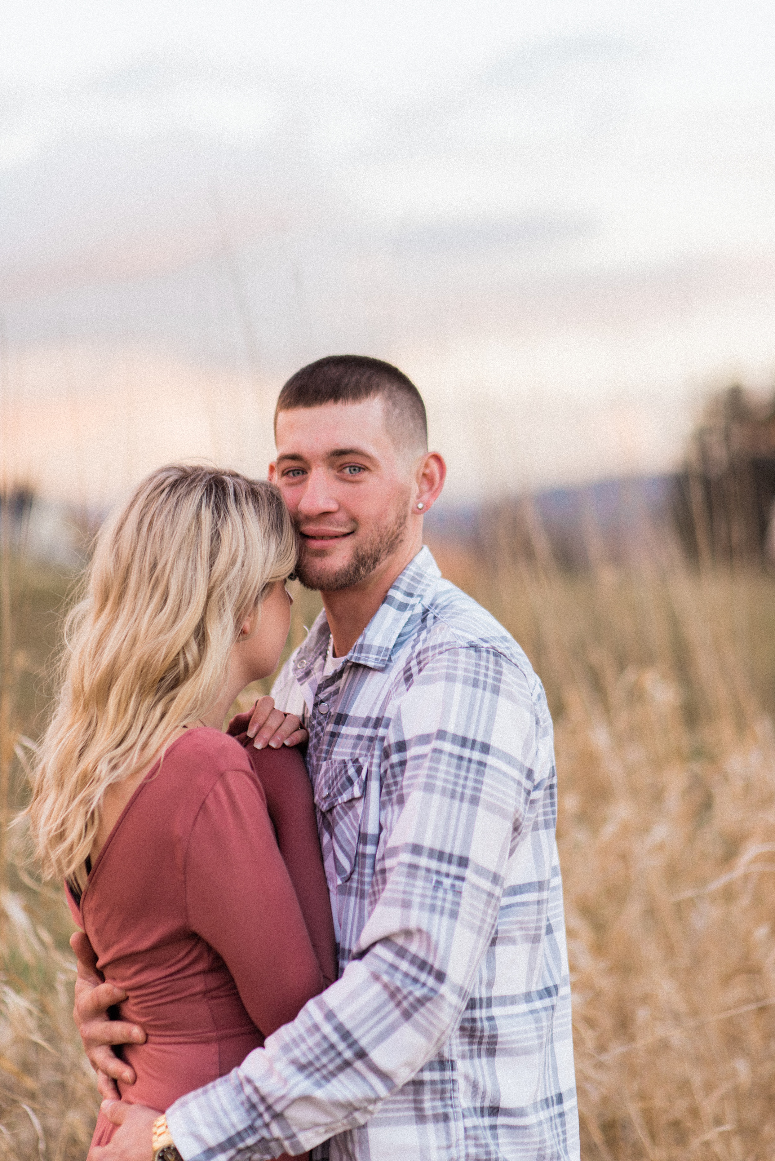 Snohomish Greenhouse nursery engagement session. Sunset. Seahawk