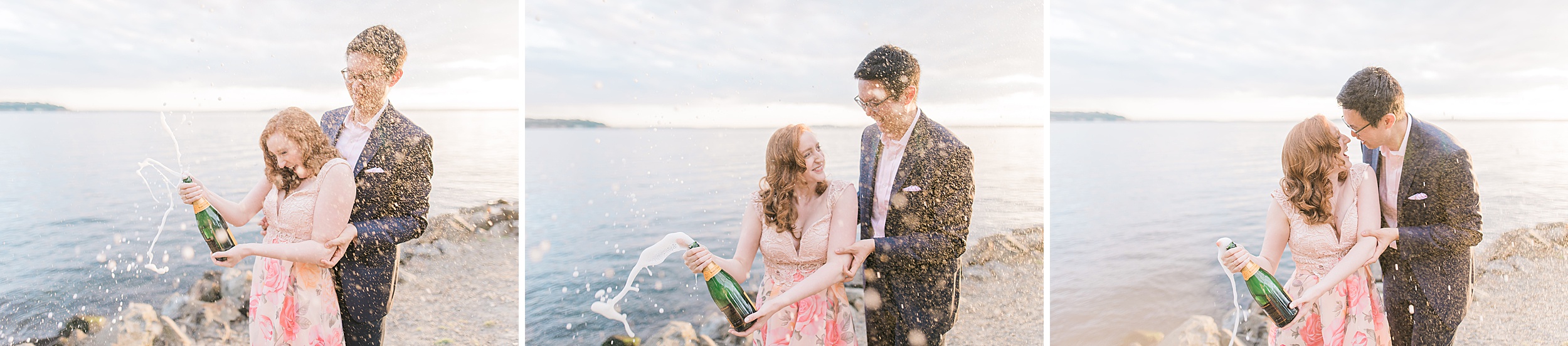 Seattle waterfront engagement photos. 