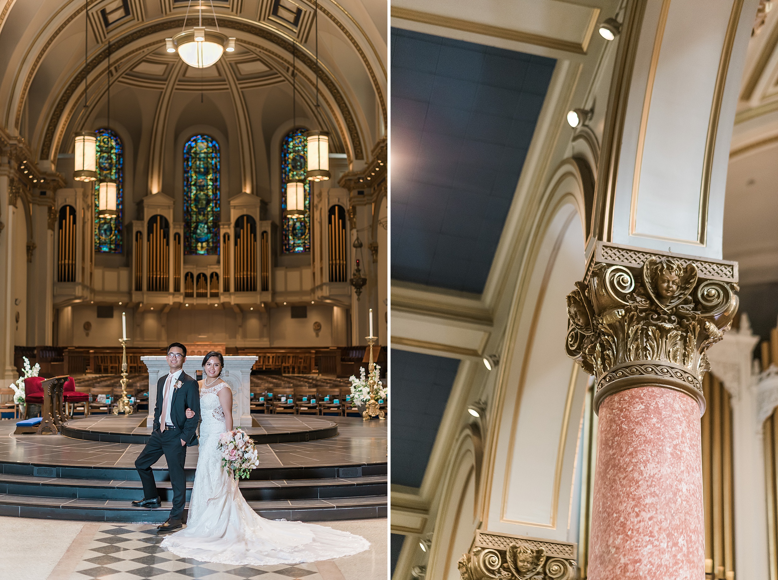  wedding photos at st james cathedral seattle 