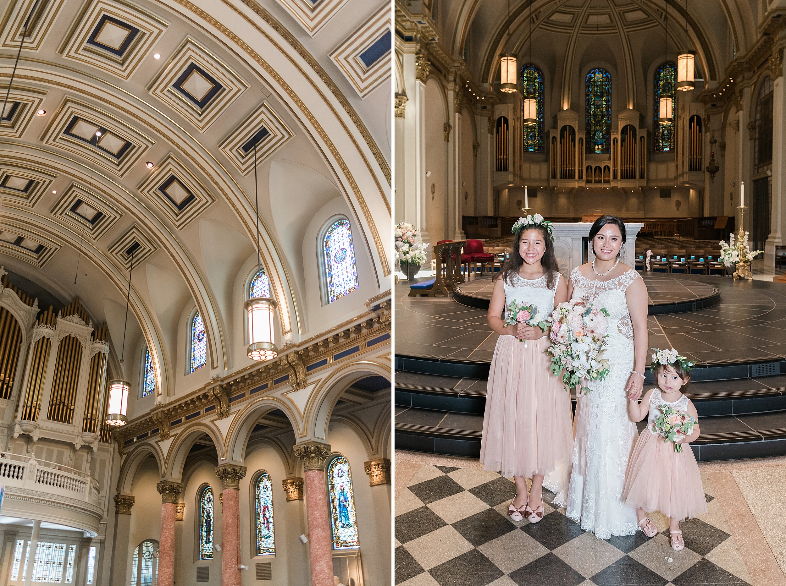 St. James Cathedral & Woodmark Hotel Waterfront Wedding. Seattle