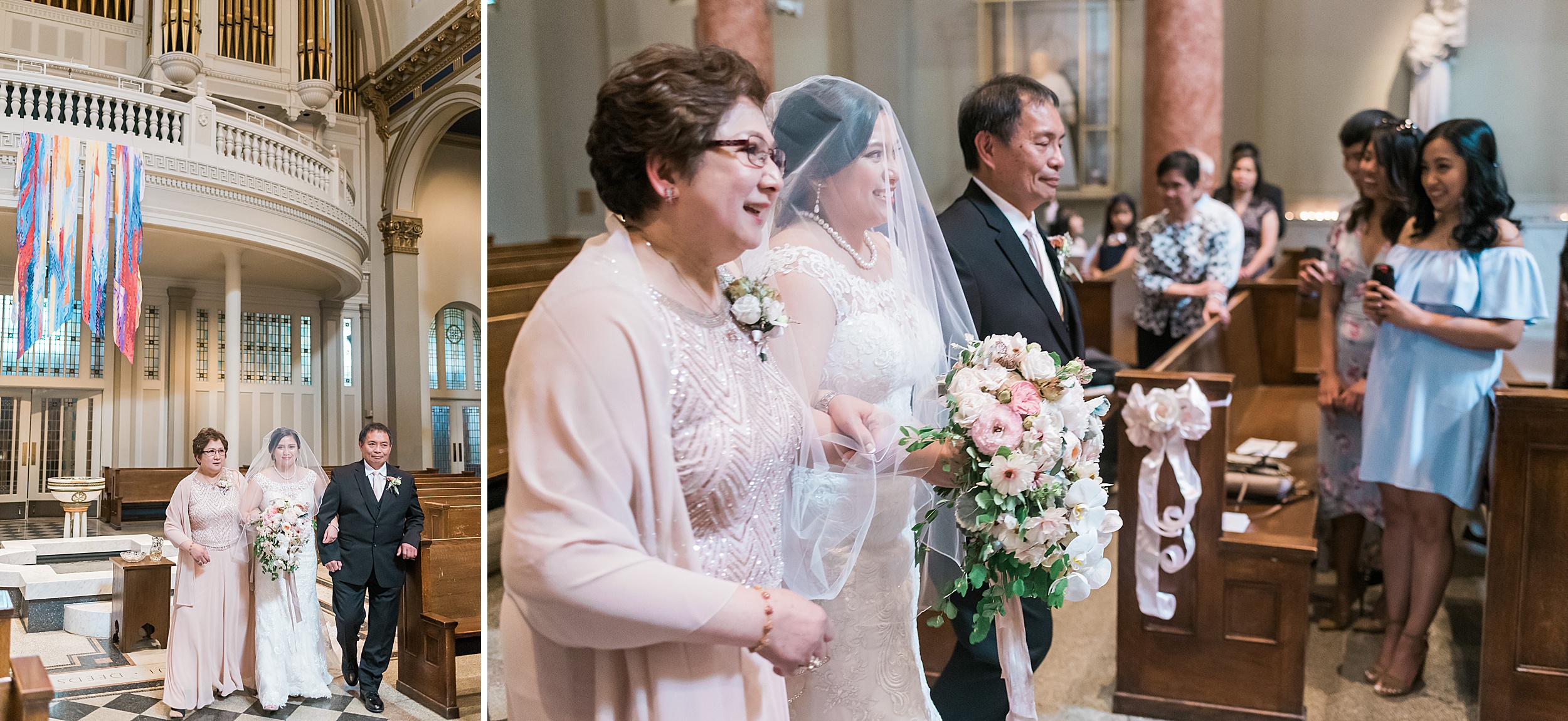 wedding ceremony. st james cathedral seattle 