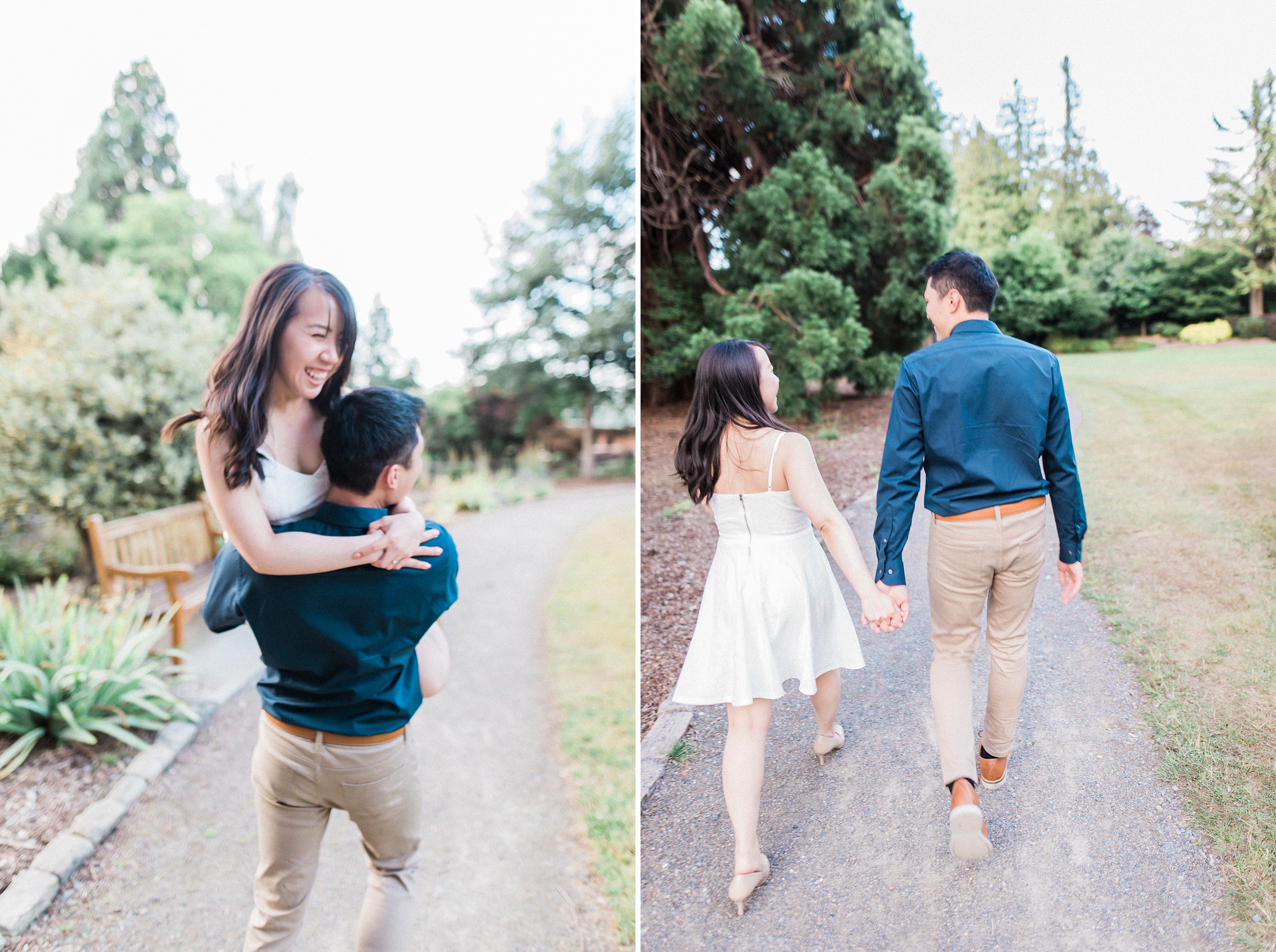 point defiance rose garden engagement photos.