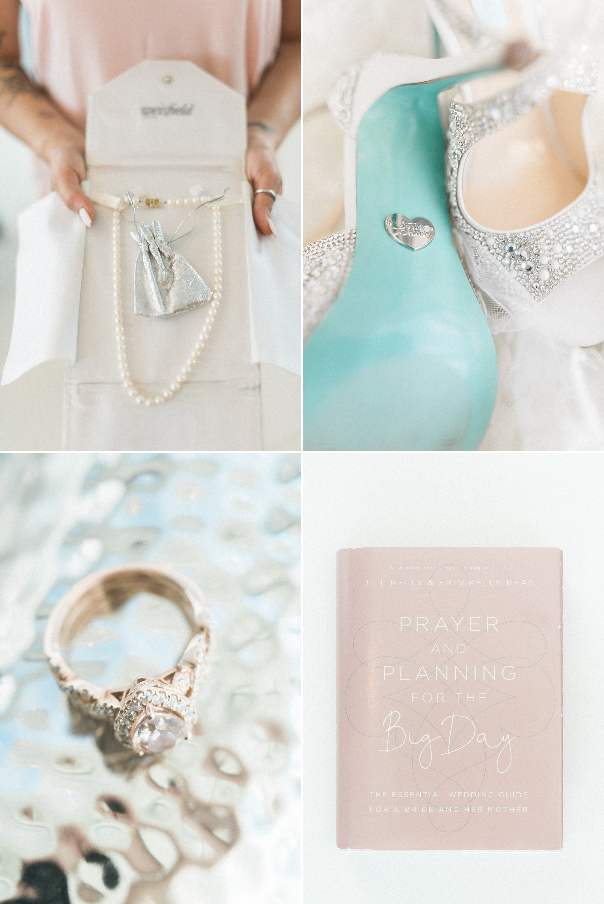 Bride pearls. Aria Sky Suite Wedding. Las Vegas strip Elopement 