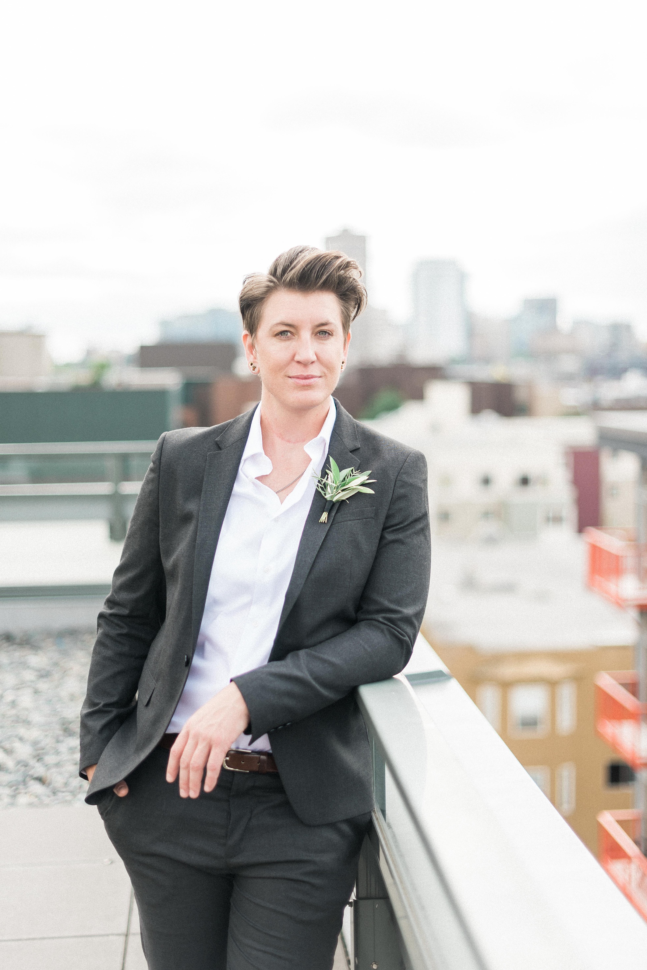 Lesbian Industrial chic hipster wedding. Bloom by Tara. Seattle