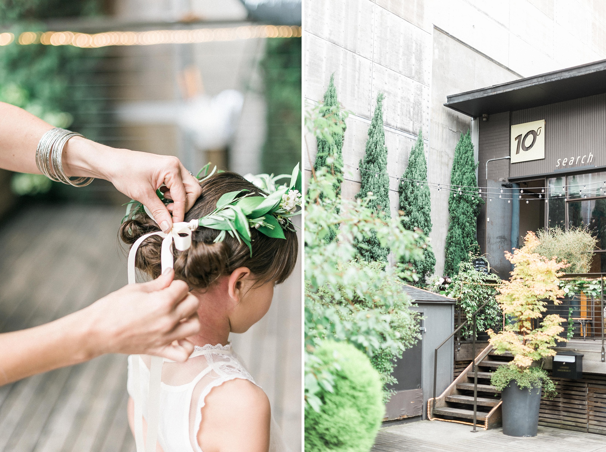Lesbian Industrial chic hipster wedding. Bloom by Tara. Seattle