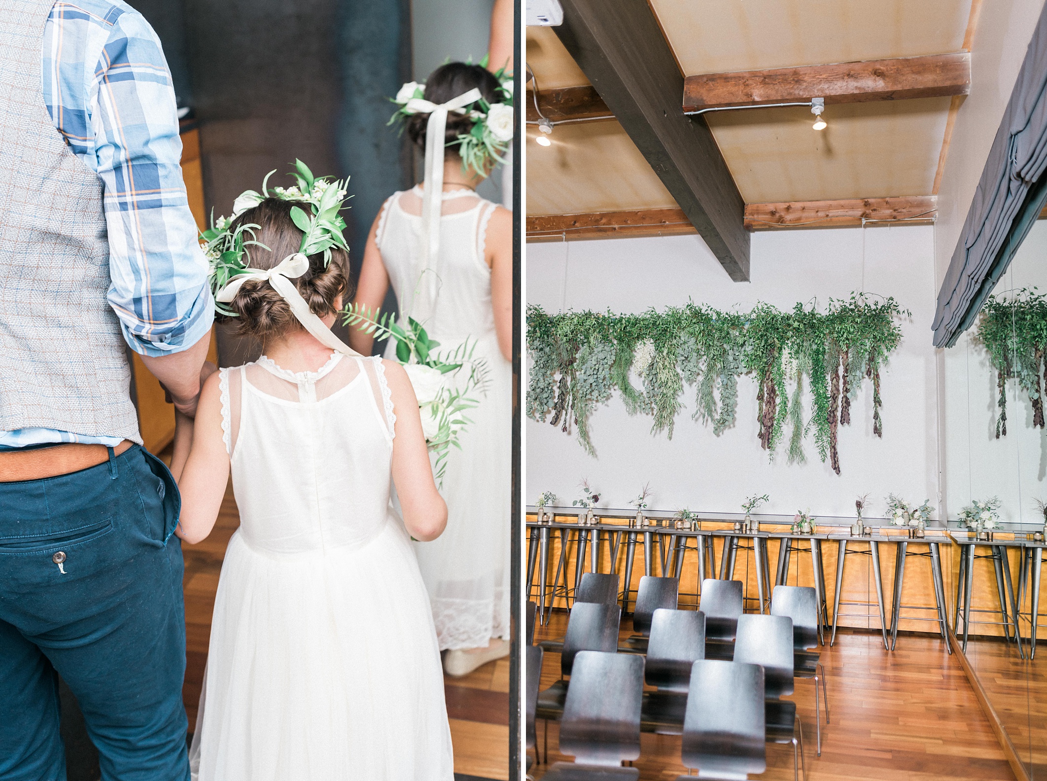 Lesbian Industrial chic hipster wedding. Bloom by Tara. Seattle 