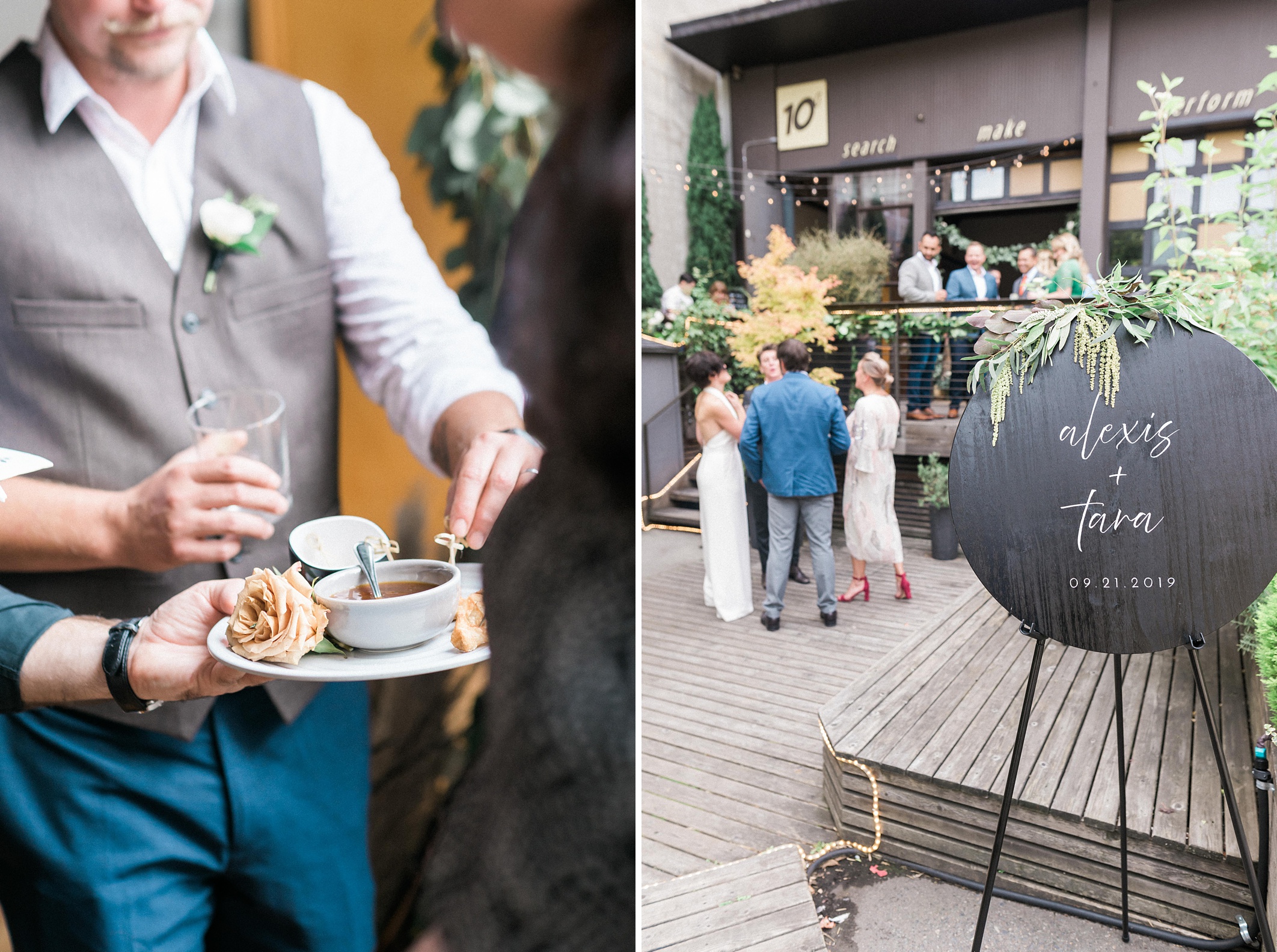 Lesbian Industrial chic hipster wedding. Bloom by Tara. Seattle 