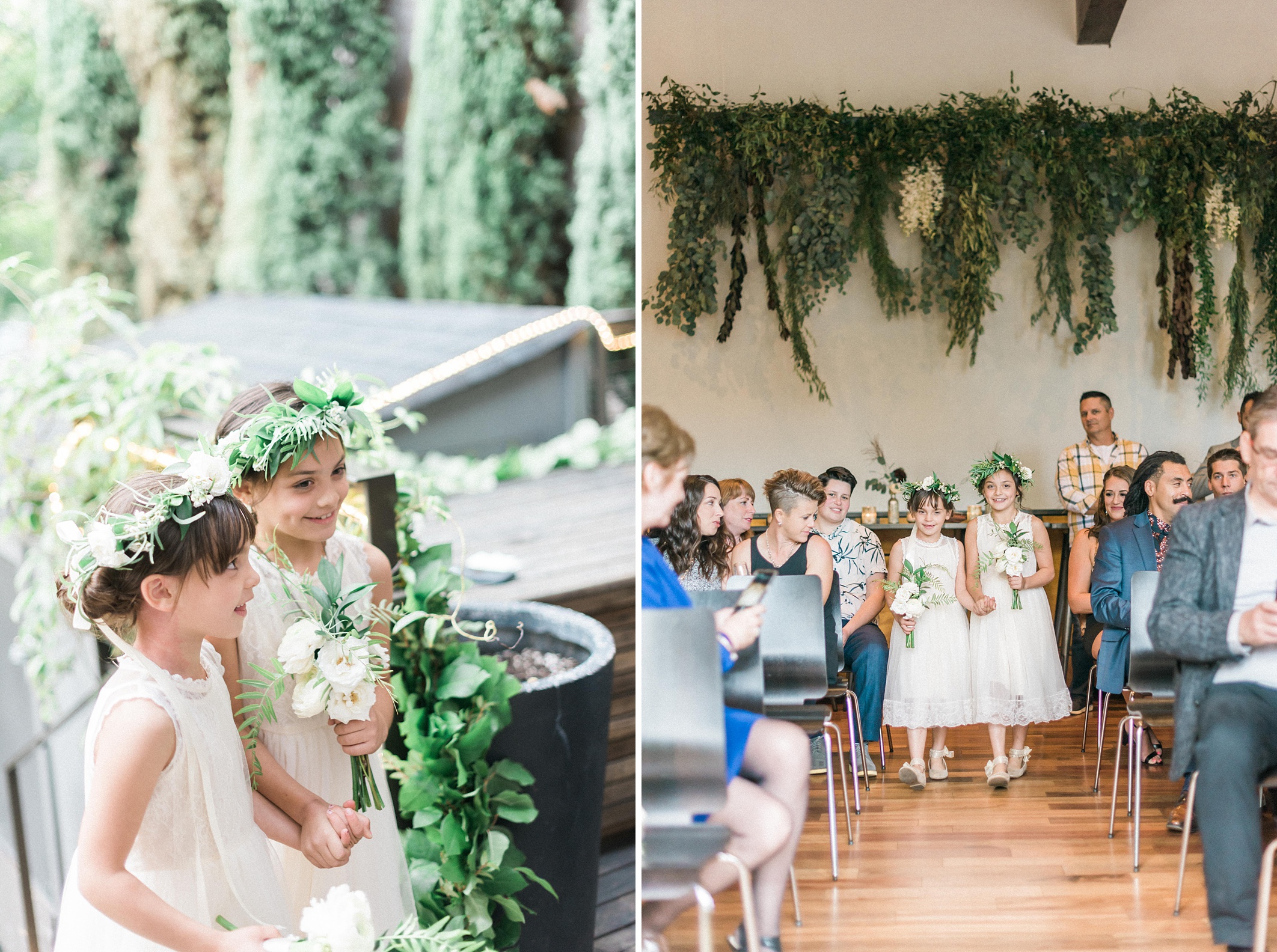 Lesbian Industrial chic hipster wedding. Bloom by Tara. Seattle 