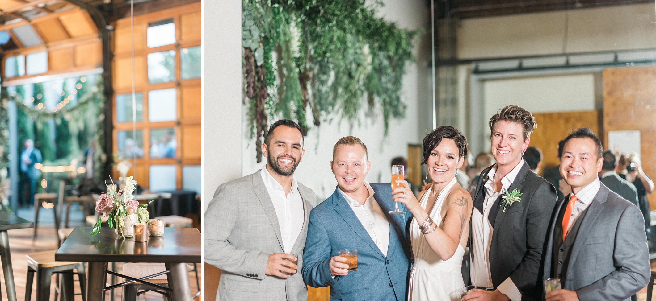 Lesbian Industrial chic hipster wedding. Bloom by Tara. Seattle 