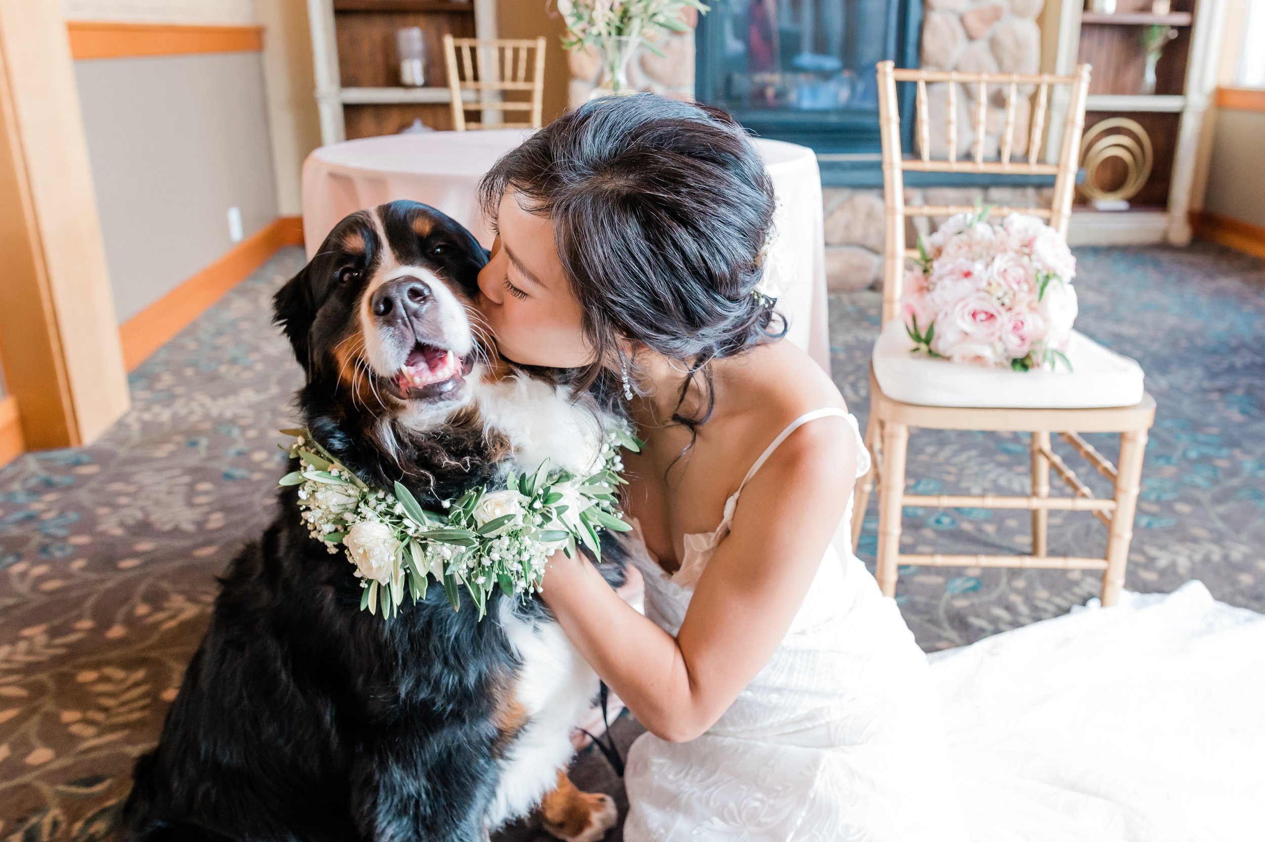 Edgewater Hotel wedding with Dog