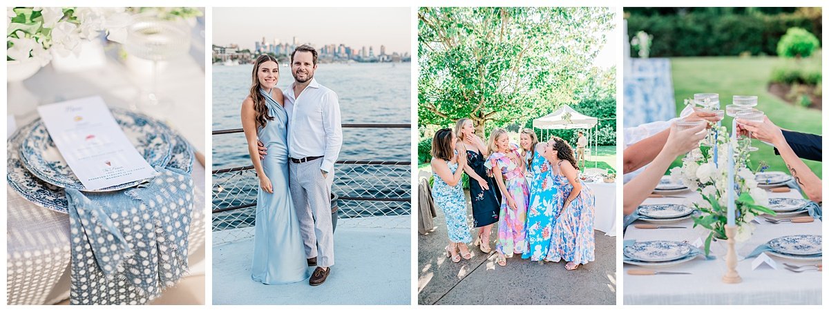 Light and airy wedding details and couple portraits by Seattle wedding photographer B. Jones Photography