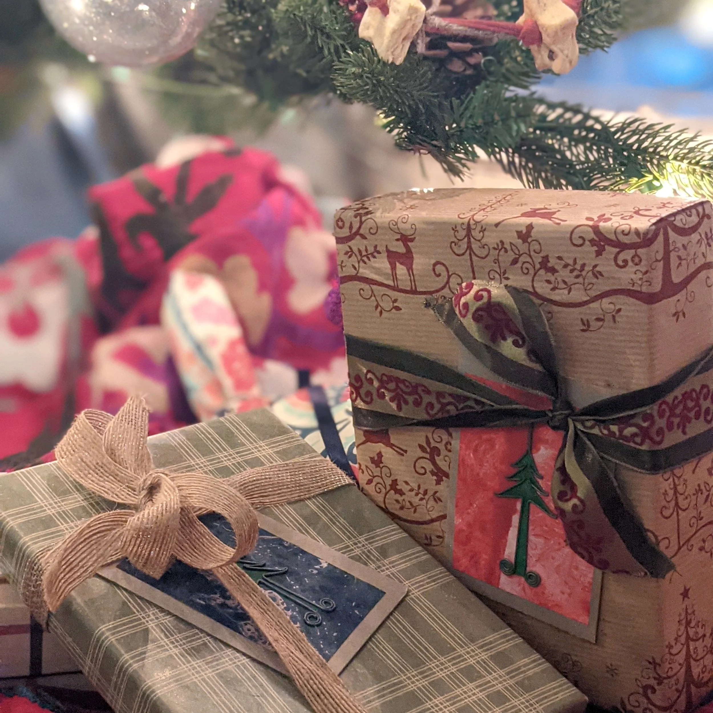 Recycled Packages Tied Up with String