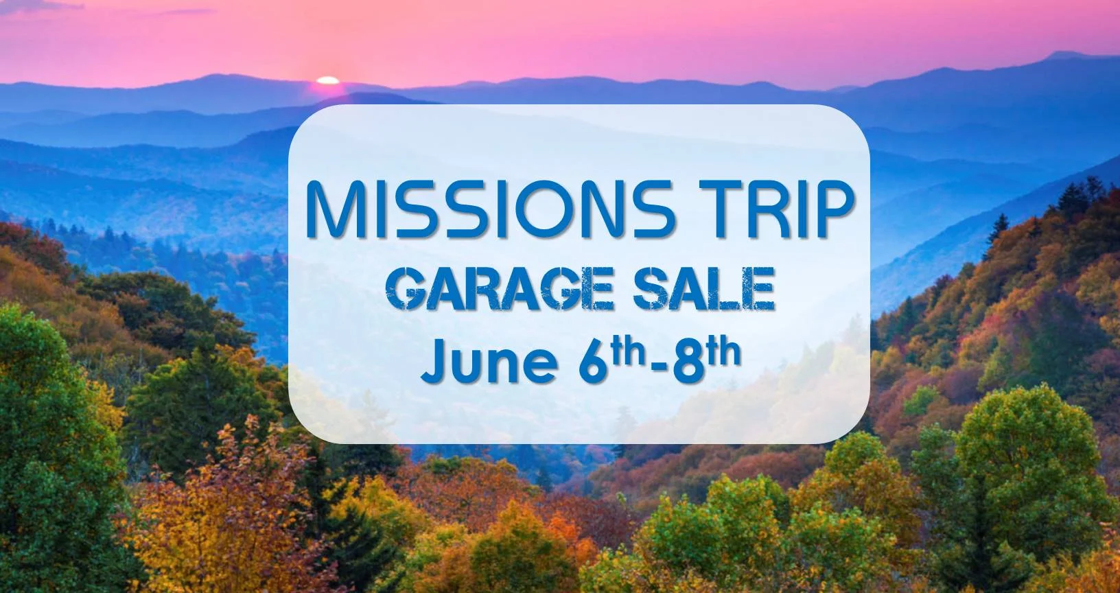 Missions Trip Garage Sale