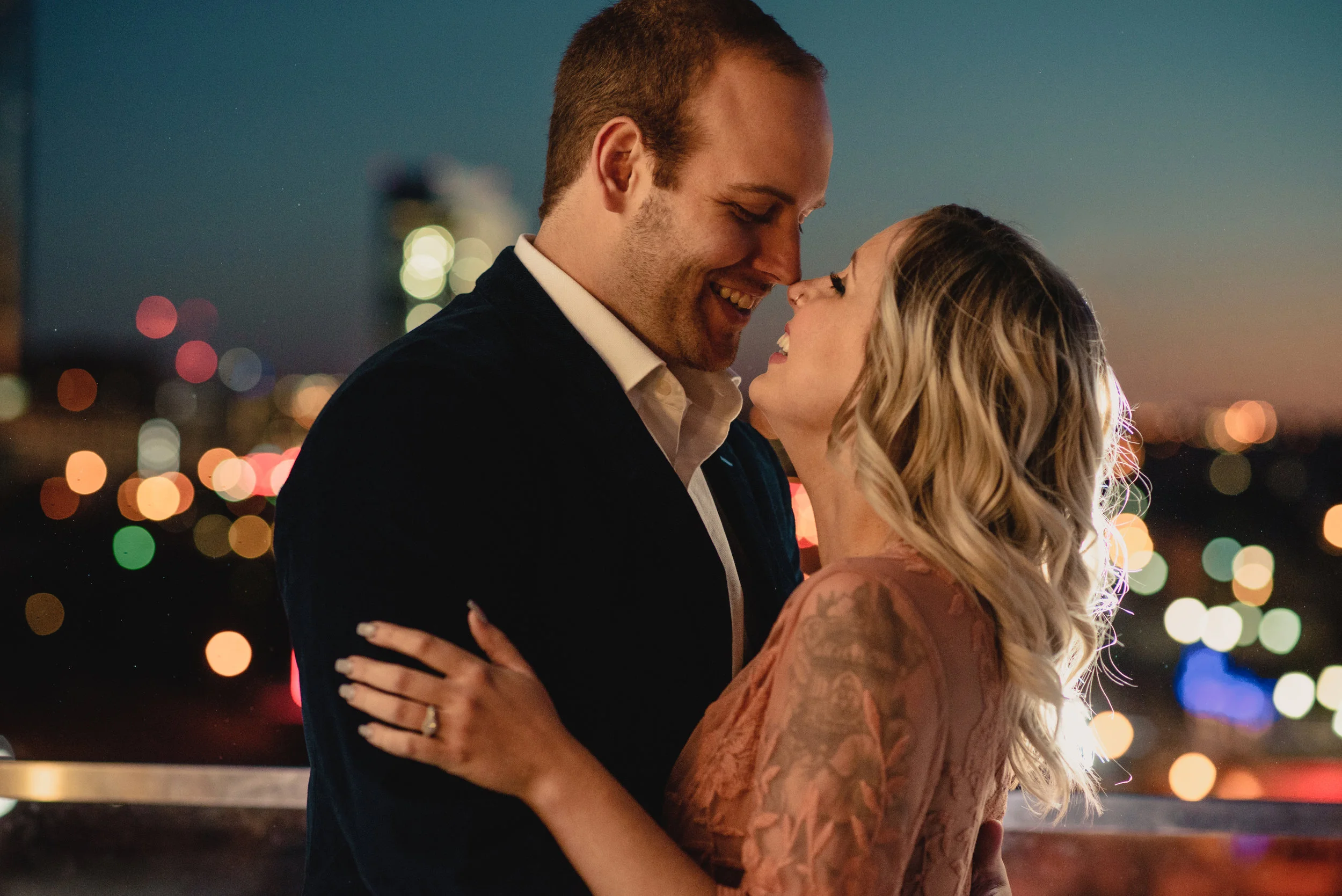 downtown oklahoma city engagement photo