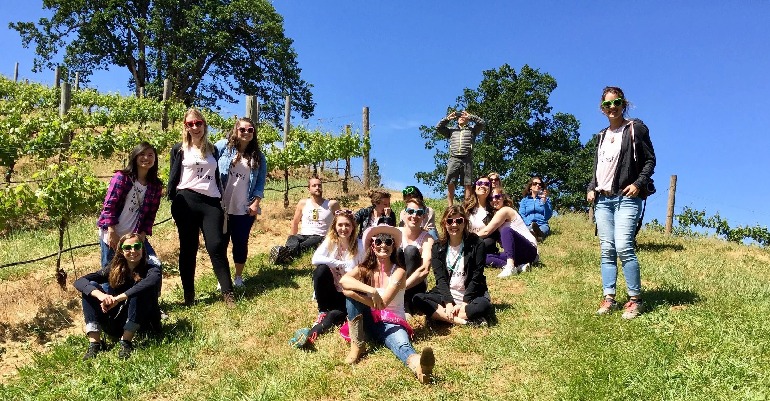 Friends and family spending the afternoon together at our Estate Vineyards