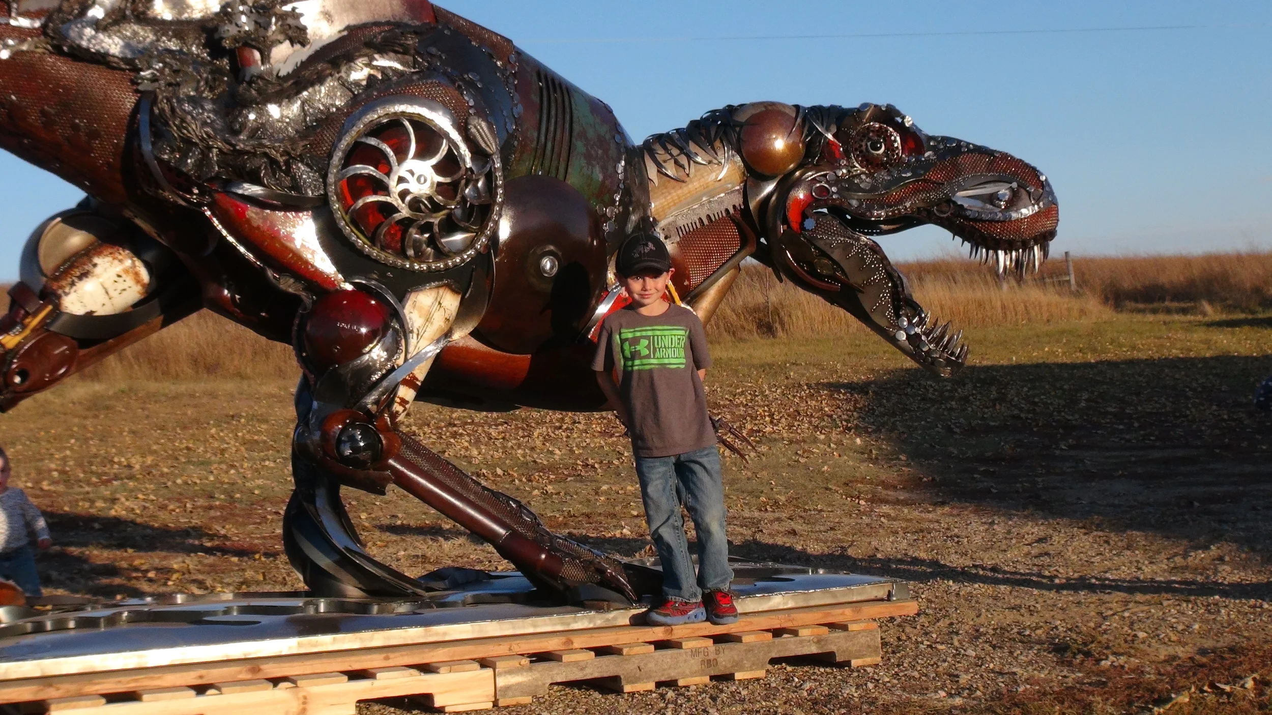  My nephew Donnie give scale to this iron&nbsp;beast.&nbsp; 