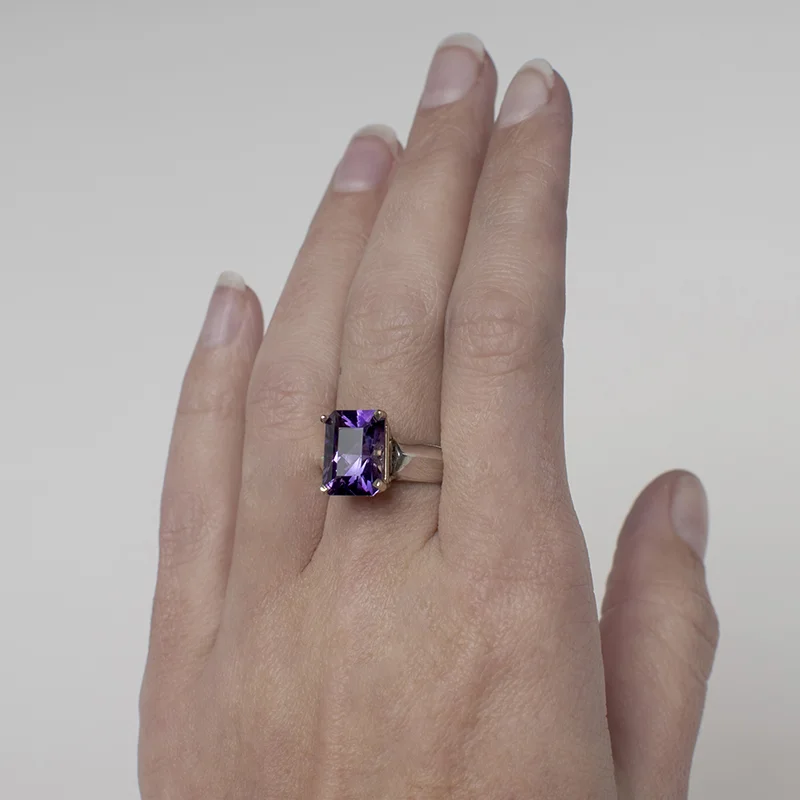 Bill's Emerald Cut Amethyst Ring 