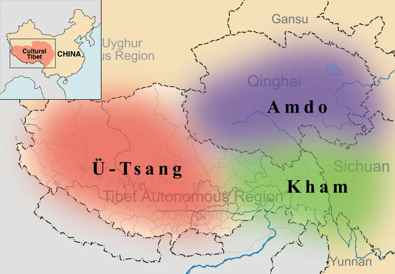 Map of Kham Region