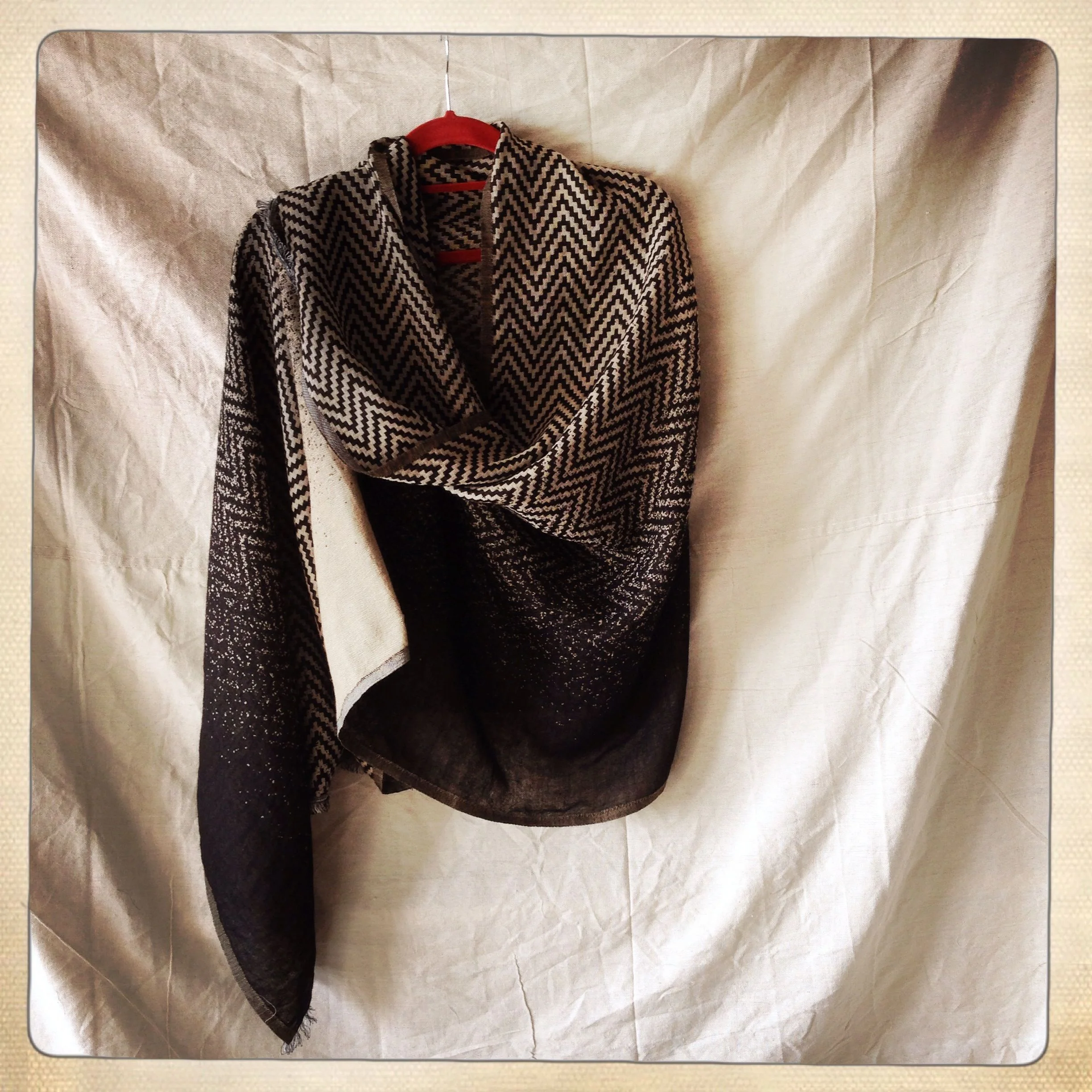 Zig Zag Shawl wrapped :: www.hsparrowandco.com.jpg