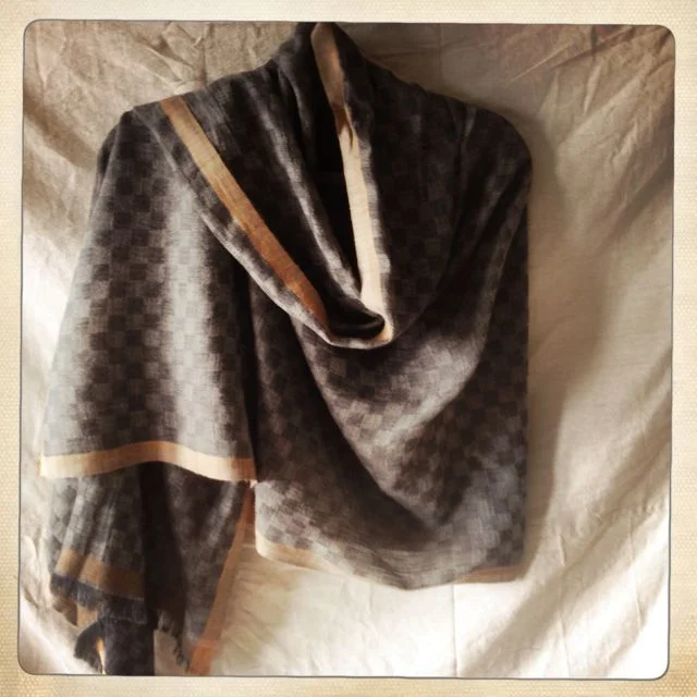 Ash and Charcoal Checkerboard Shawl-Draped :: www.hsparrowandco.com.jpg