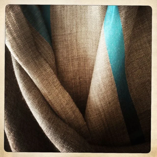 Slate and Turquoise Shawl- woven detail :: www.hsparrowandco.com.jpg
