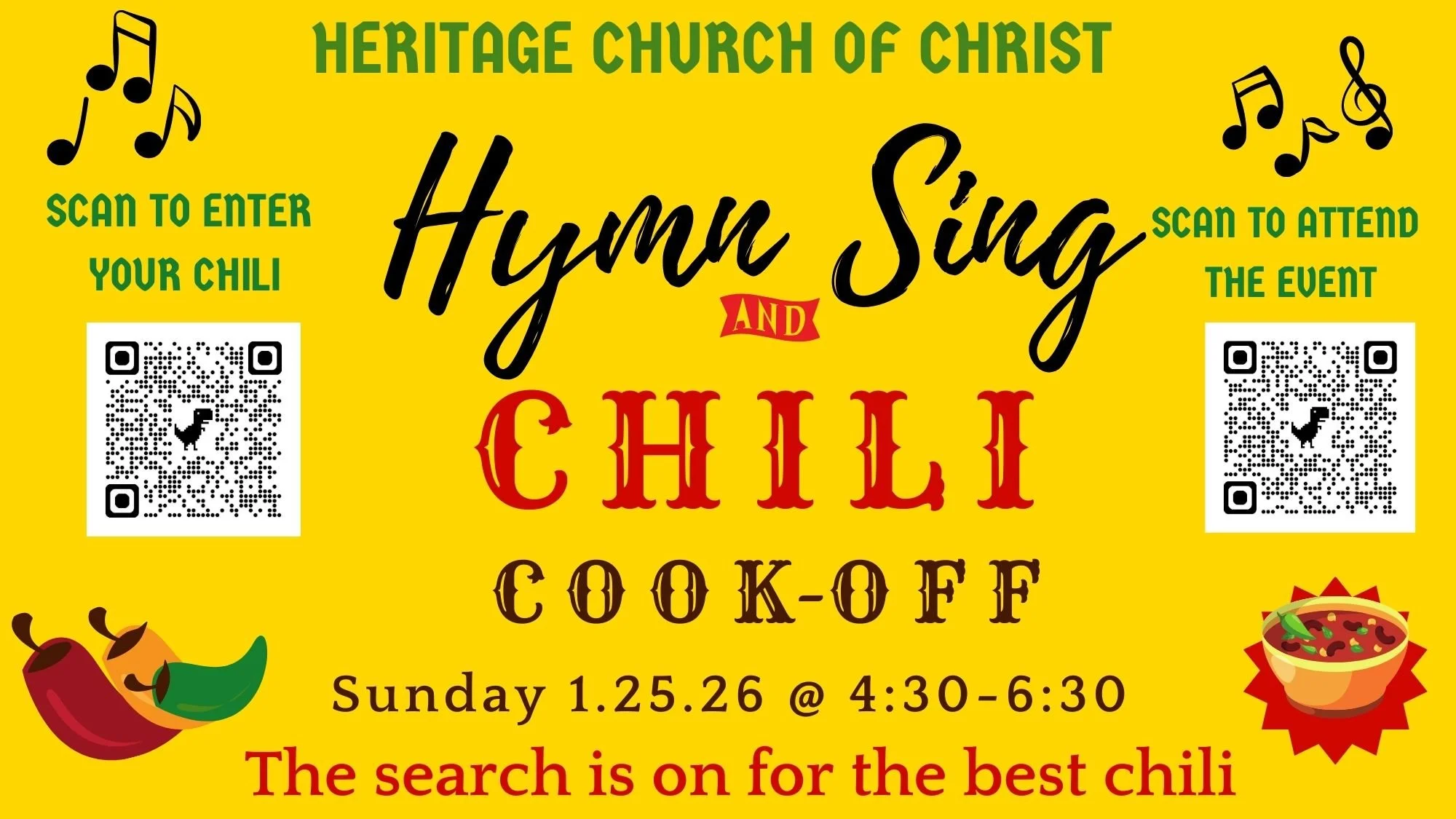 Hymn Sing &amp; Chili Cook-Off