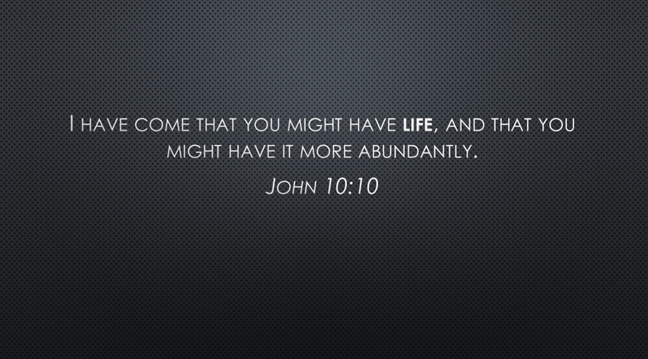 So That You May Have Life (01/04/2026)