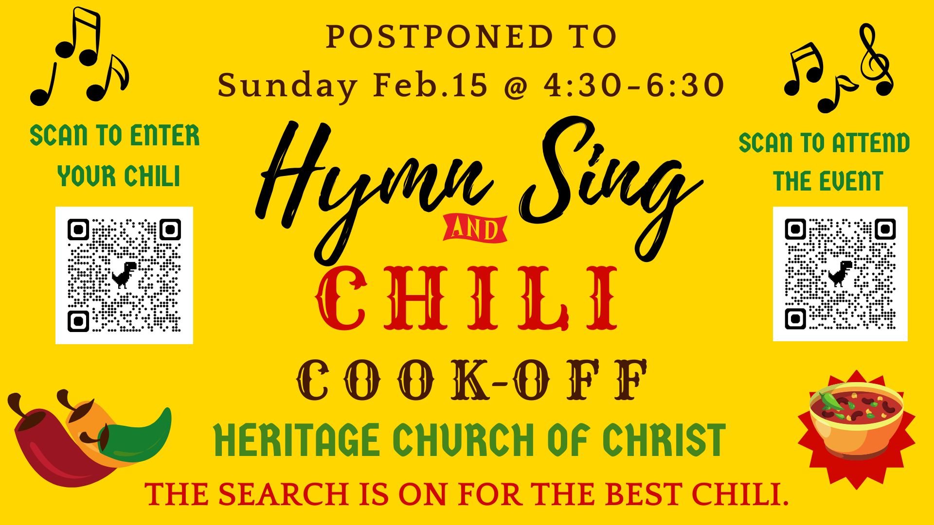 Hymn Sing & Chili Cook-Off