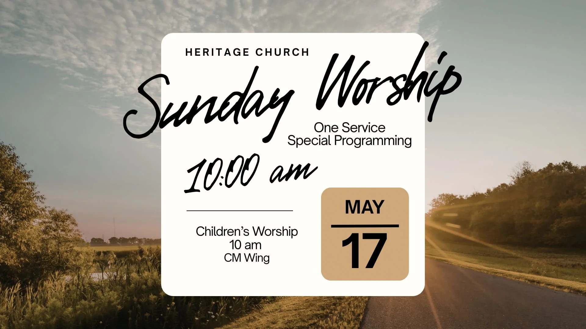 Special Worship Service Program