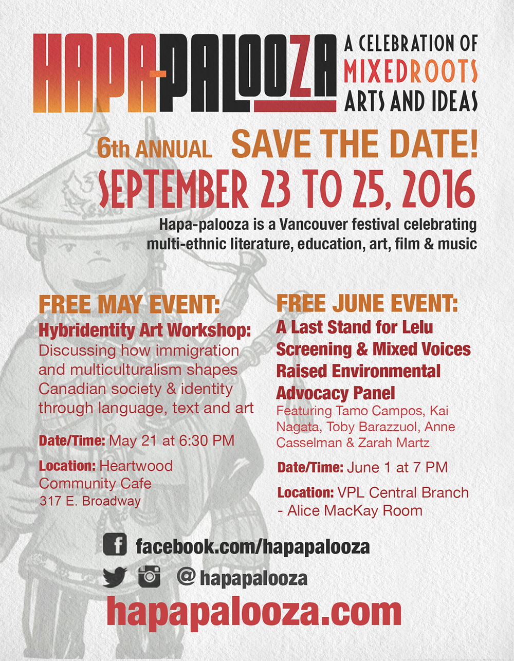 Save the Date! Hapa-palooza 2016 Festival