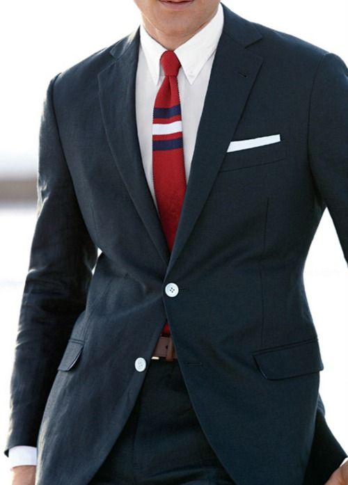 Blue Suit, Red Tie