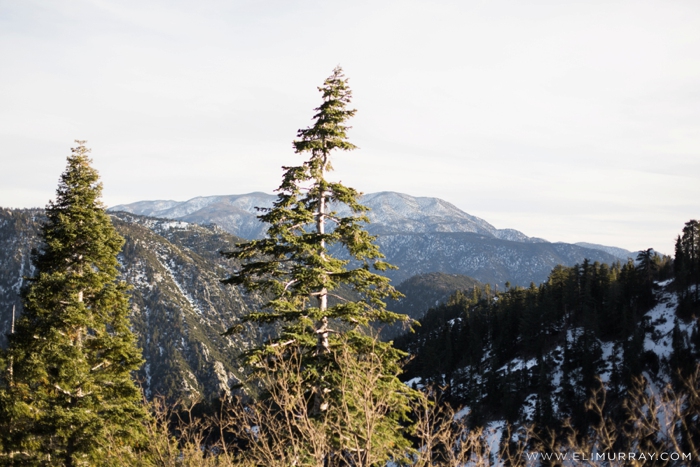 Big Bear California mountains with some snow