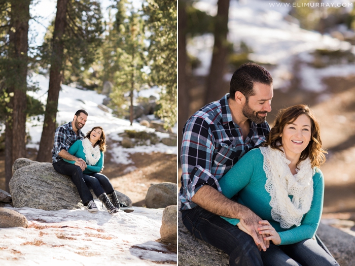 Engagement photos in California woods