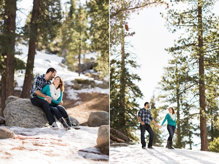 Pictures of couple in snowy mountains