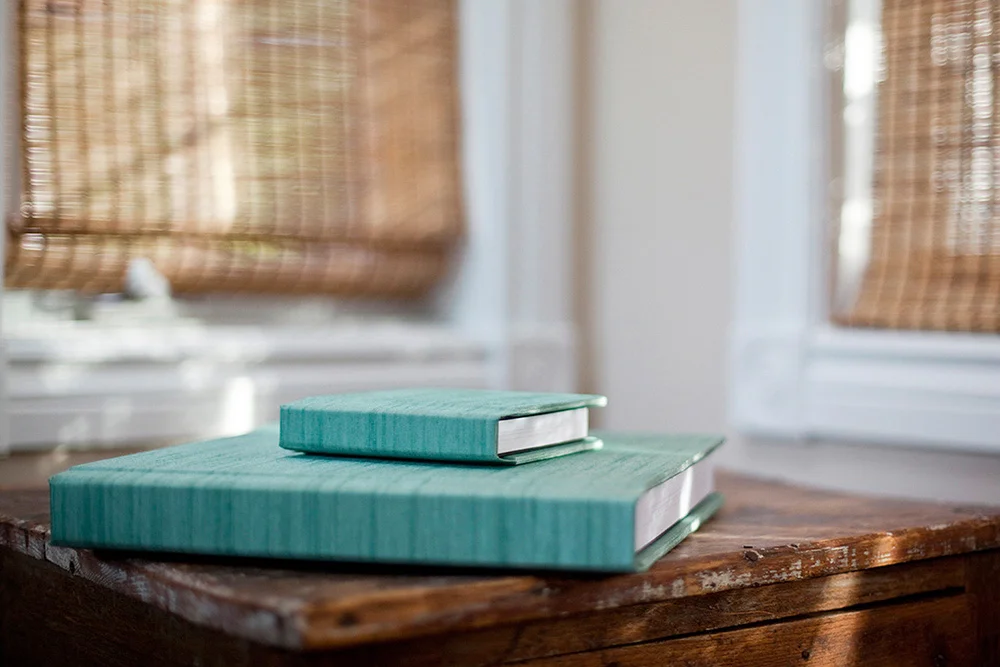 Aqua Linen with Matching Parent Album