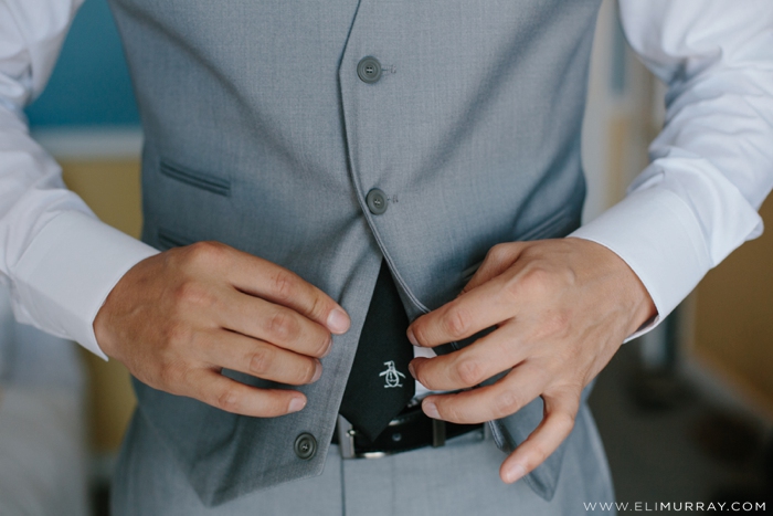 Groom with Original Penguin necktie