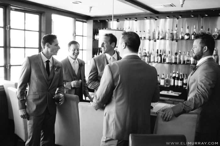 Groomsmen at a bar