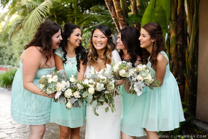 Mint green bridesmaids dresses