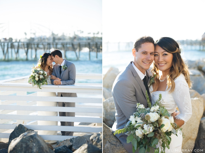 redondo beach pier wedding photos