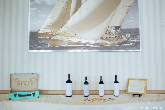 sailing themed wedding details