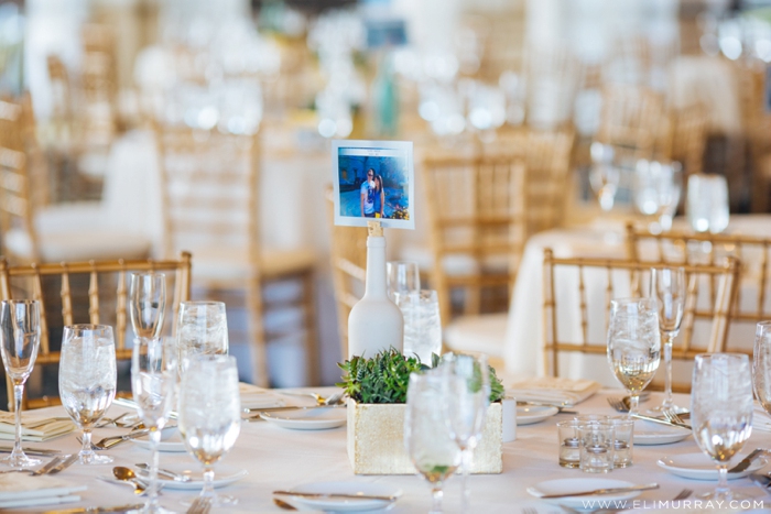 Travel themed wedding reception